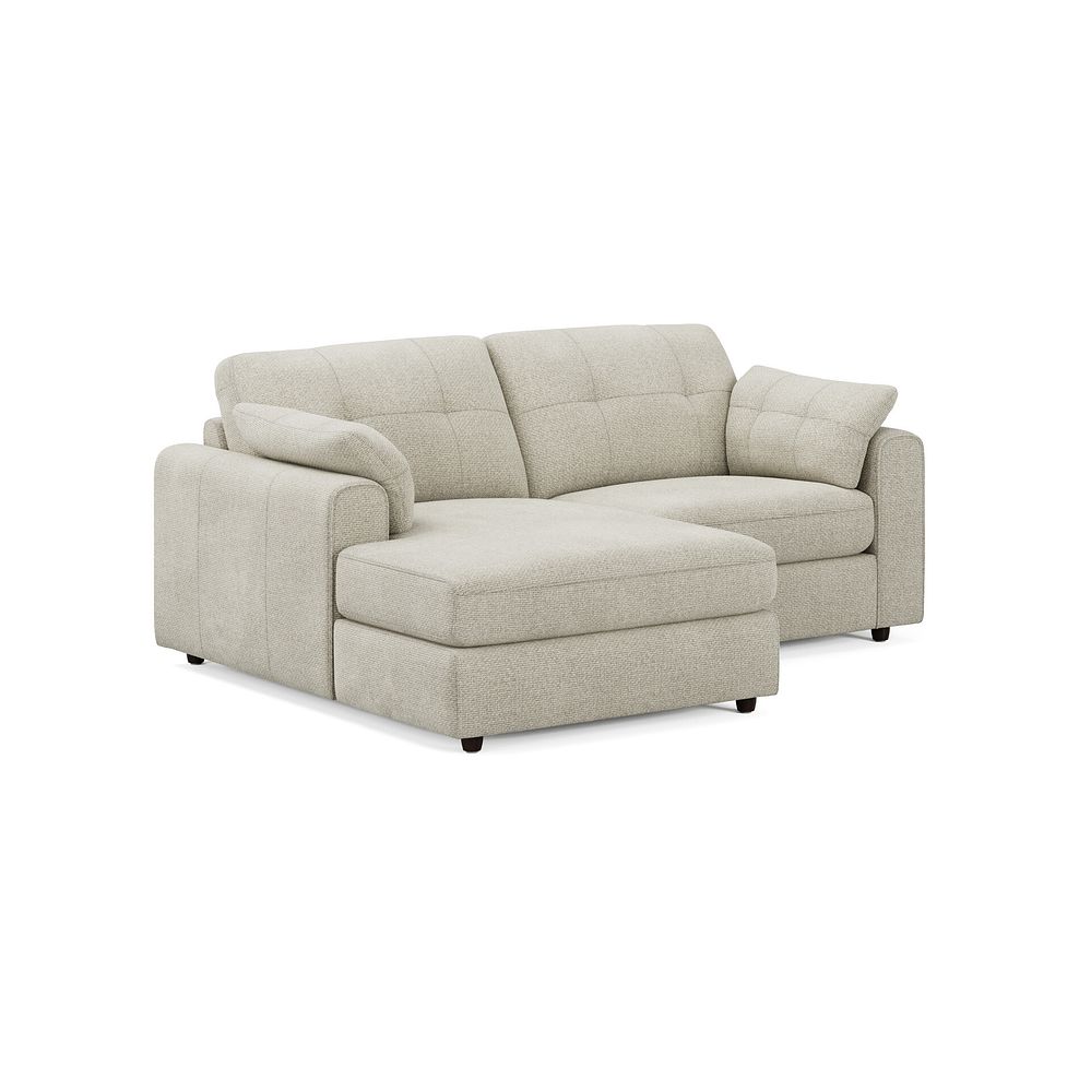Marley Modular 2 Seater Left Hand Compact Chaise Sofa in Lila Ivory Fabric - Group 12 1