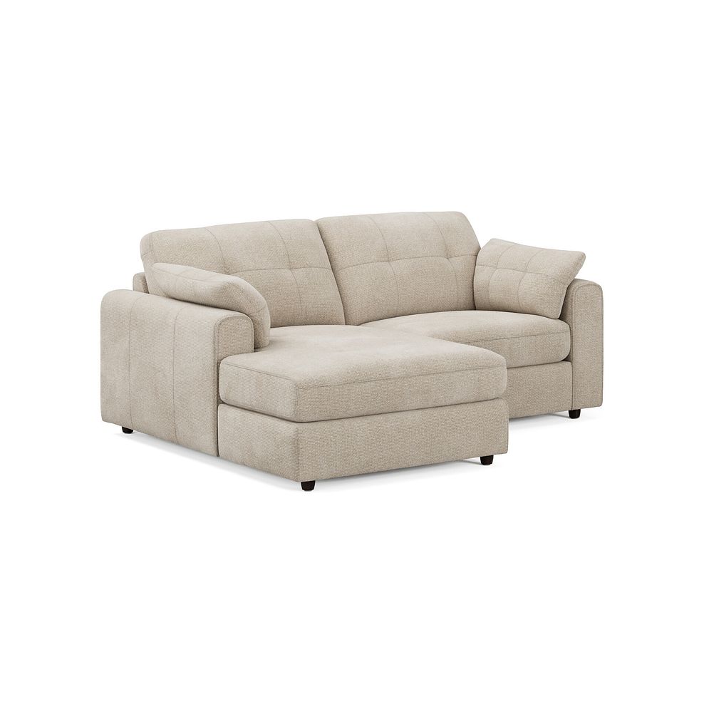 Marley Modular 2 Seater Left Hand Compact Chaise Sofa in Lila Natural Fabric - Group 12 1