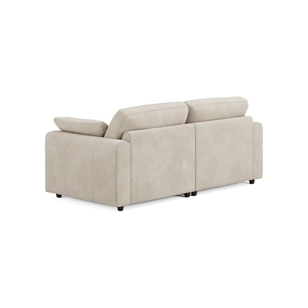 Marley Modular 2 Seater Left Hand Compact Chaise Sofa in Lila Natural Fabric - Group 12 2