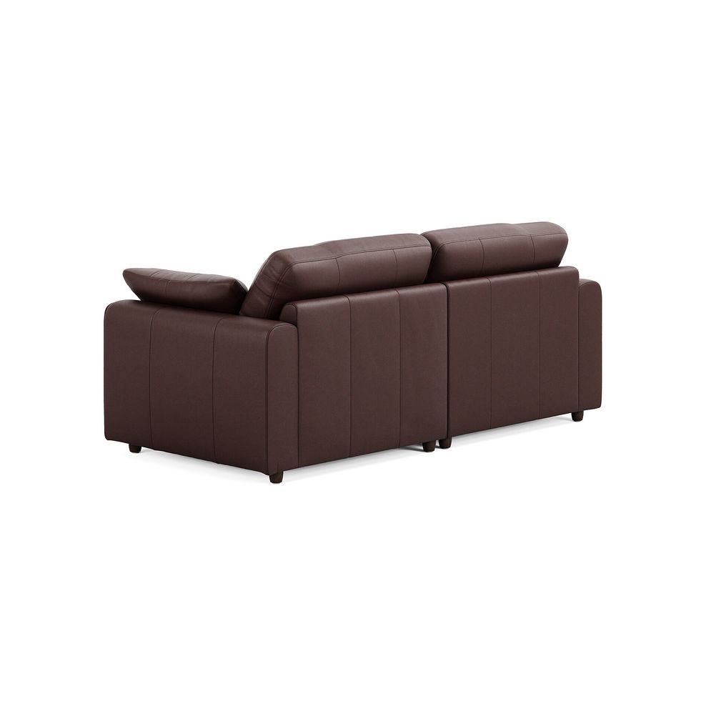 Marley Modular 2 Seater Left Hand Compact Chaise Sofa in Oslo Chestnut Leather - Group 12 3