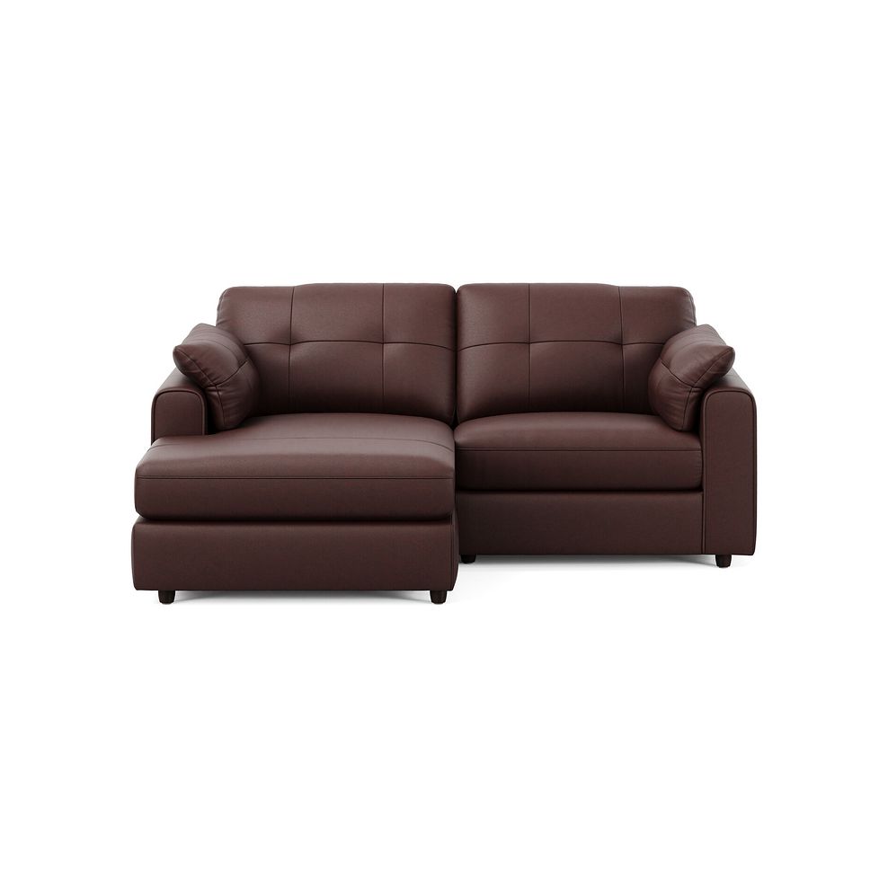 Marley Modular 2 Seater Left Hand Compact Chaise Sofa in Oslo Chestnut Leather - Group 12 2