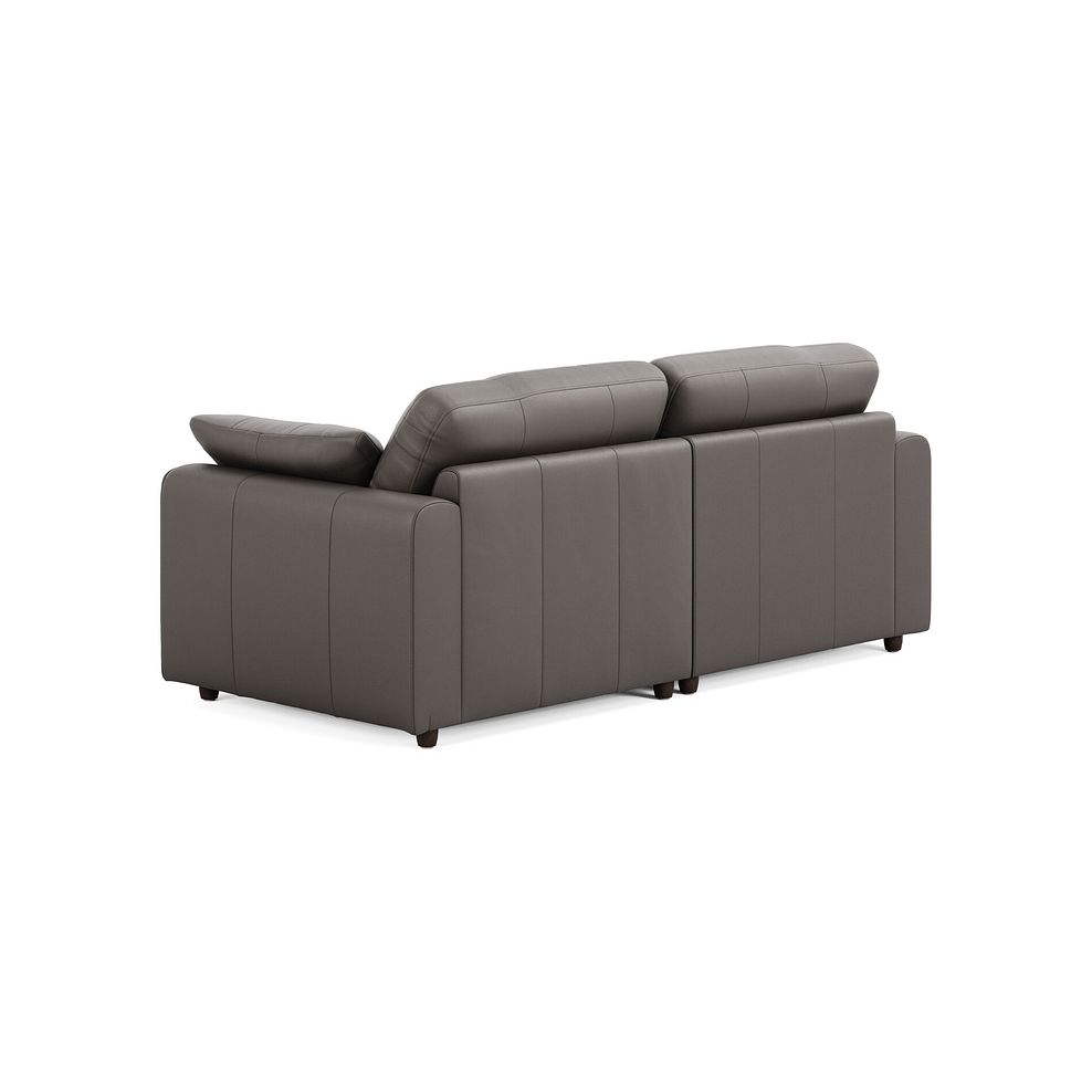 Marley Modular 2 Seater Left Hand Compact Chaise Sofa in Oslo Elephant Grey Leather - Group 12 2