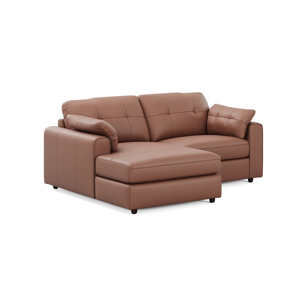 Marley Modular 2 Seater Left Hand Compact Chaise Sofa in Oslo Mocha Mouse Leather - Group 12 1