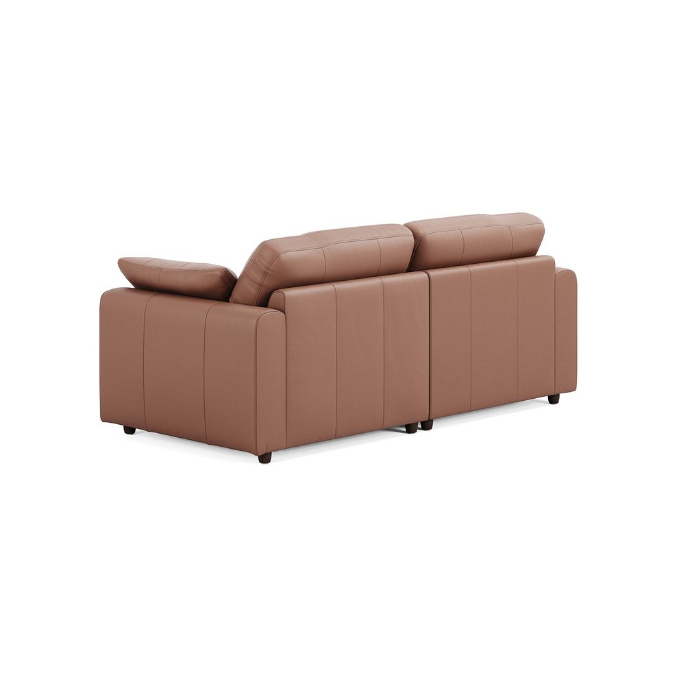 Marley Modular 2 Seater Left Hand Compact Chaise Sofa in Oslo Mocha Mouse Leather - Group 12 2
