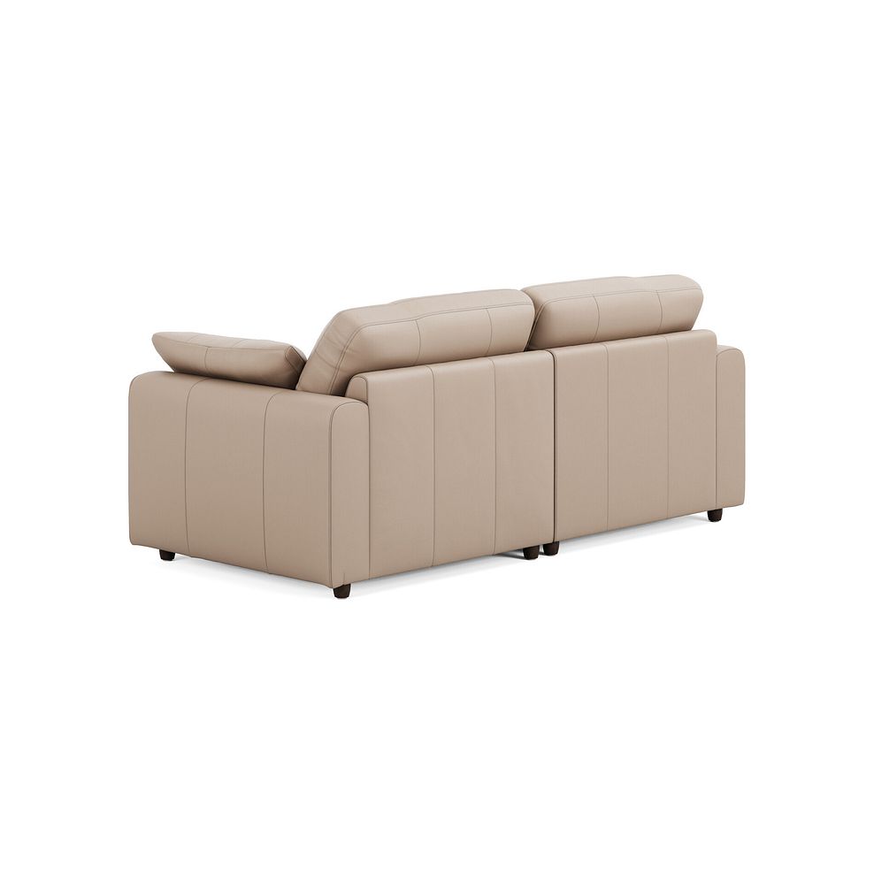 Marley Modular 2 Seater Left Hand Compact Chaise Sofa in Oslo Mushroom Leather - Group 12 2