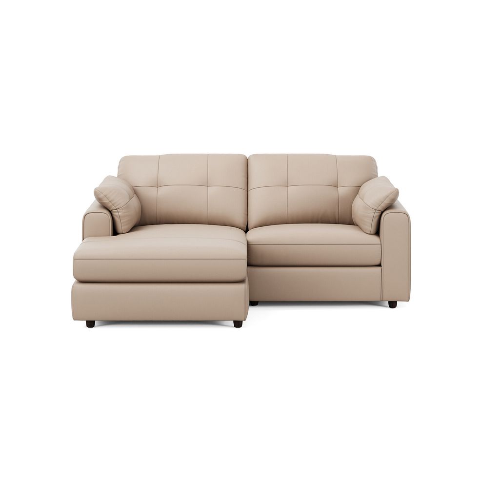 Marley Modular 2 Seater Left Hand Compact Chaise Sofa in Oslo Mushroom Leather - Group 12 3