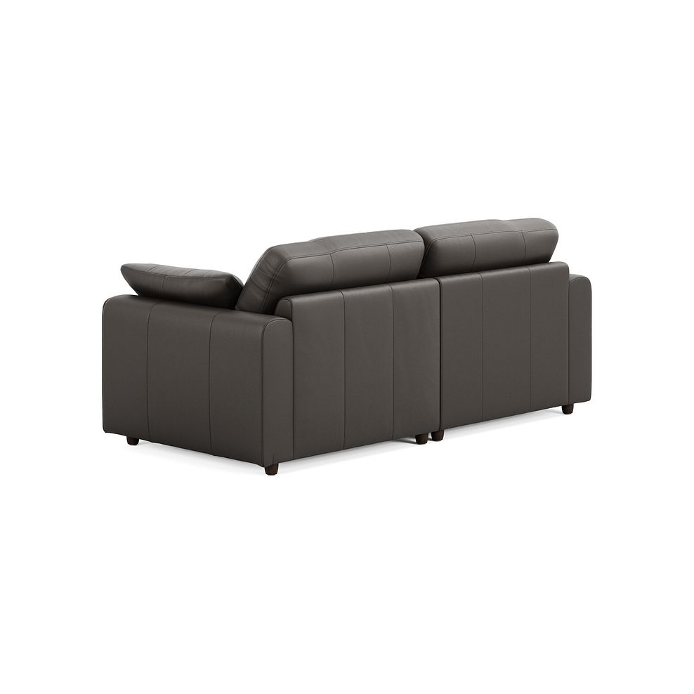 Marley Modular 2 Seater Left Hand Compact Chaise Sofa in Oslo Storm Leather - Group 12 2