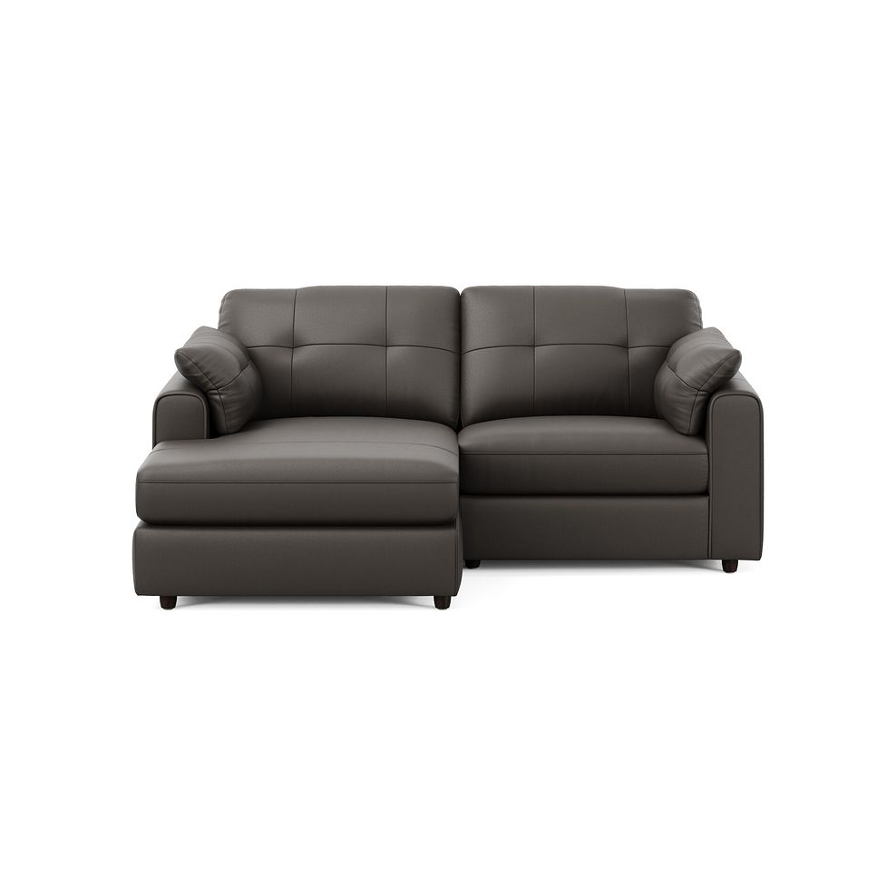 Marley Modular 2 Seater Left Hand Compact Chaise Sofa in Oslo Storm Leather - Group 12 3