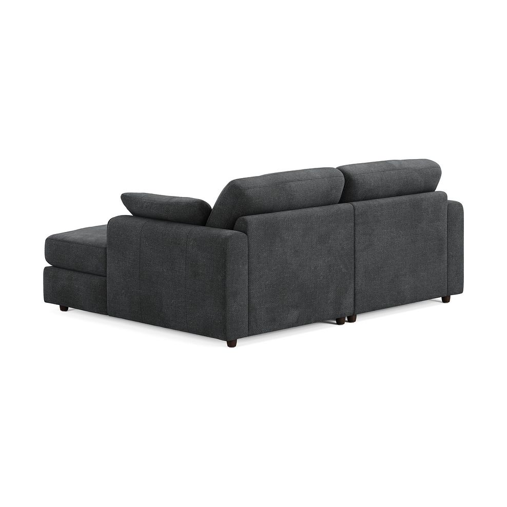 Marley Modular 2 Seater Right Hand Compact Chaise Sofa in Lila Charcoal Fabric - Group 13 2