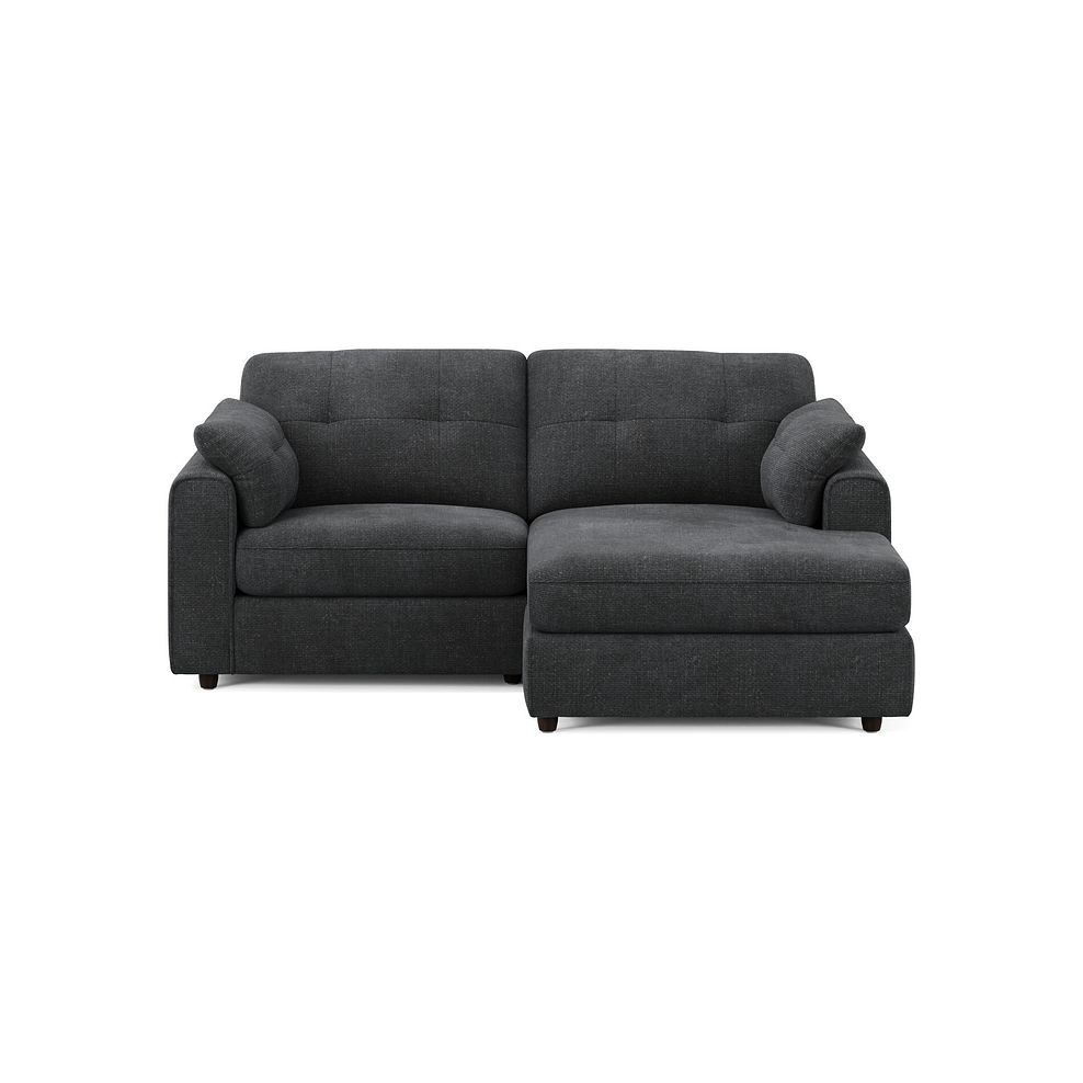 Marley Modular 2 Seater Right Hand Compact Chaise Sofa in Lila Charcoal Fabric - Group 13 3