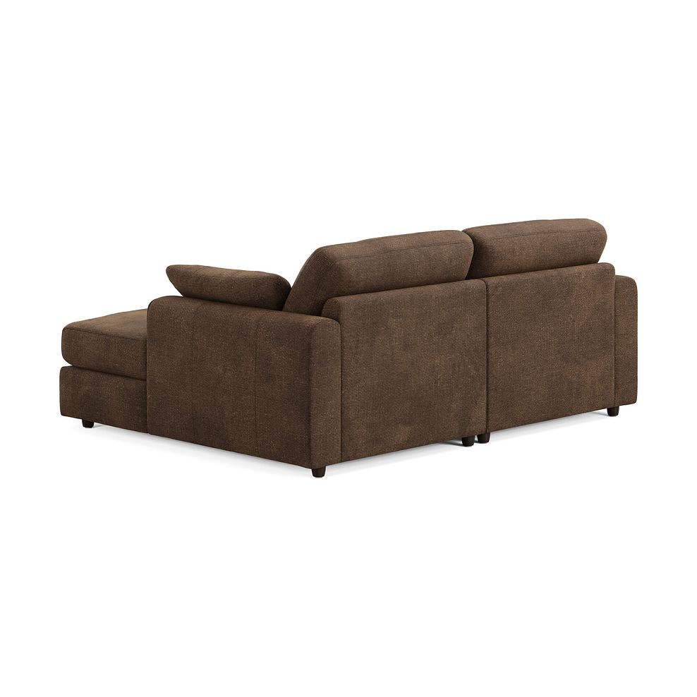 Marley Modular 2 Seater Right Hand Compact Chaise Sofa in Lila Chocolate Fabric - Group 13 2