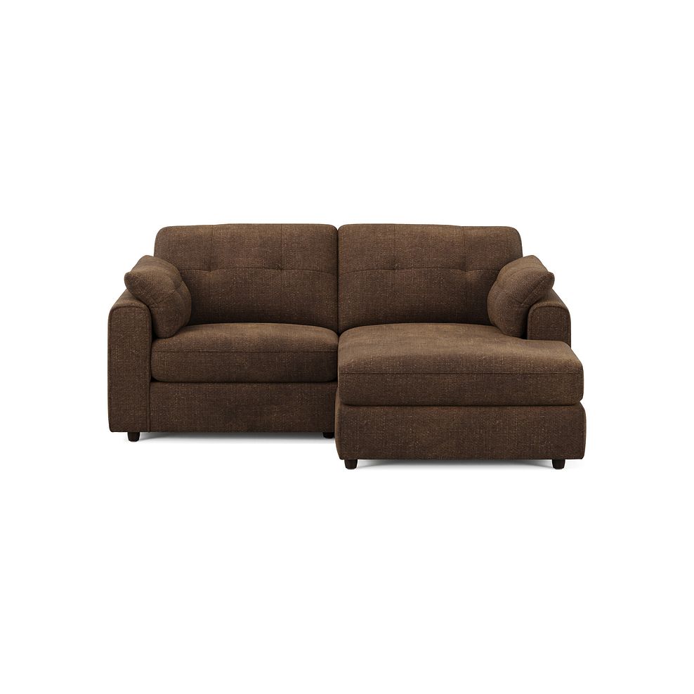 Marley Modular 2 Seater Right Hand Compact Chaise Sofa in Lila Chocolate Fabric - Group 13 3