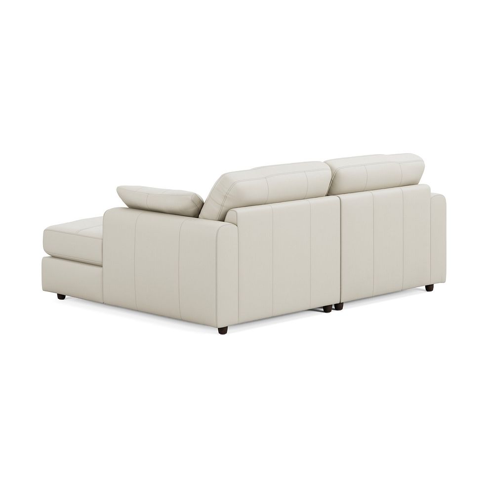 Marley Modular 2 Seater Right Hand Compact Chaise Sofa in Oslo Bone China Leather - Group 13 2