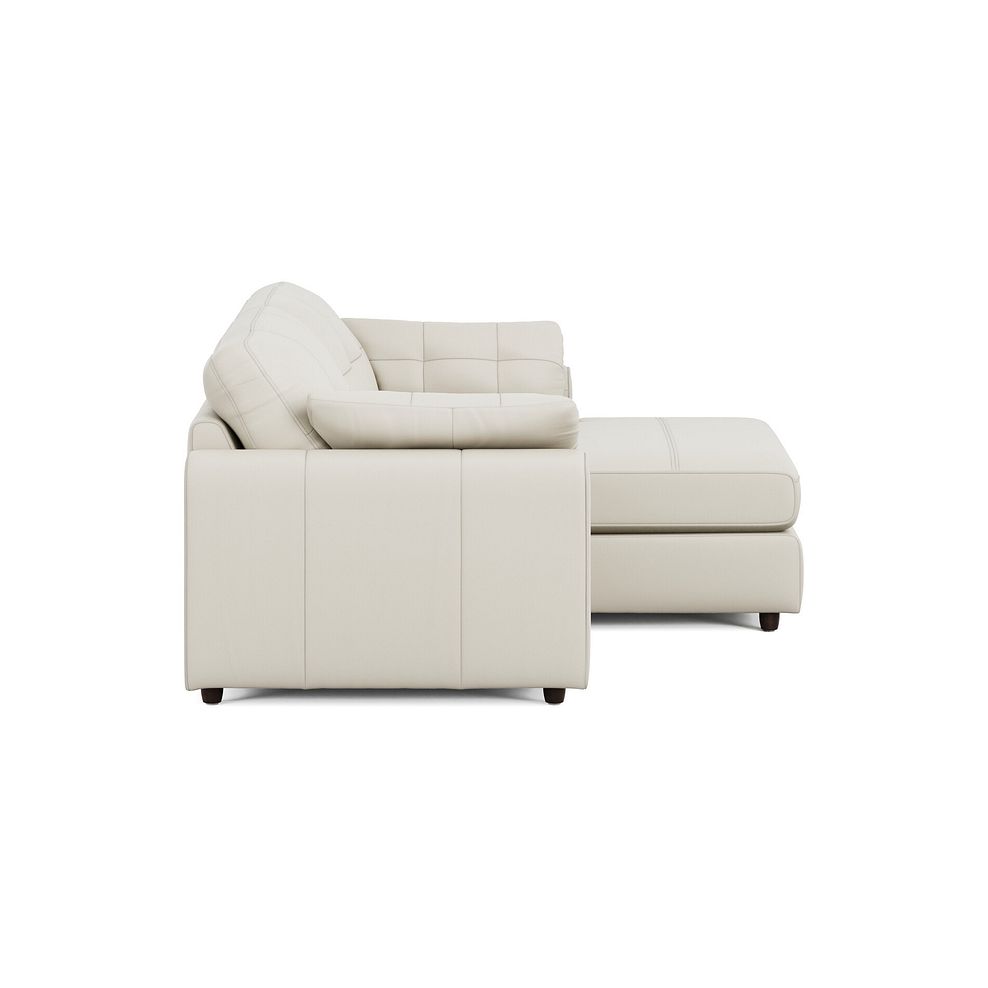 Marley Modular 2 Seater Right Hand Compact Chaise Sofa in Oslo Bone China Leather - Group 13 4