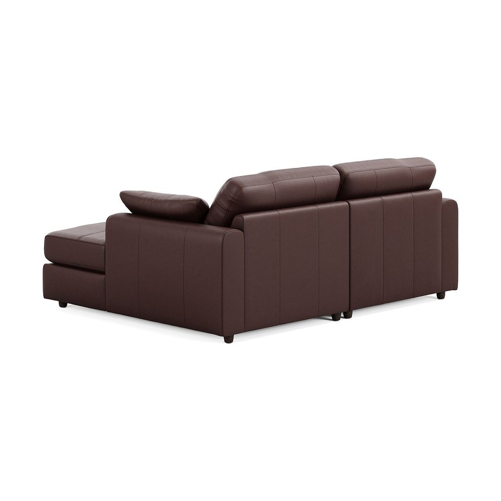 Marley Modular 2 Seater Right Hand Compact Chaise Sofa in Oslo Chestnut Leather - Group 13 2