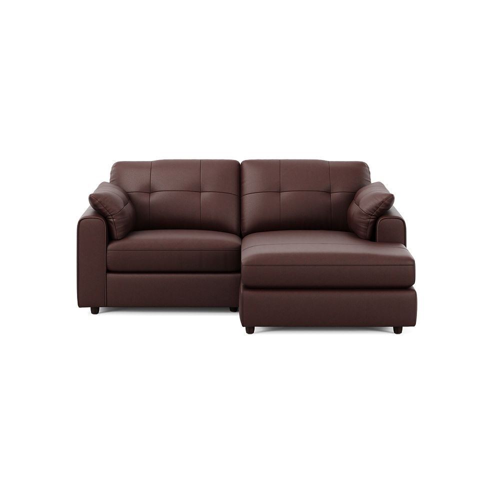 Marley Modular 2 Seater Right Hand Compact Chaise Sofa in Oslo Chestnut Leather - Group 13 3