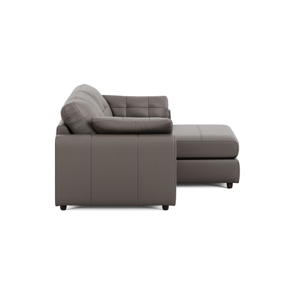 Marley Modular 2 Seater Right Hand Compact Chaise Sofa in Oslo Elephant Grey Leather - Group 13 4