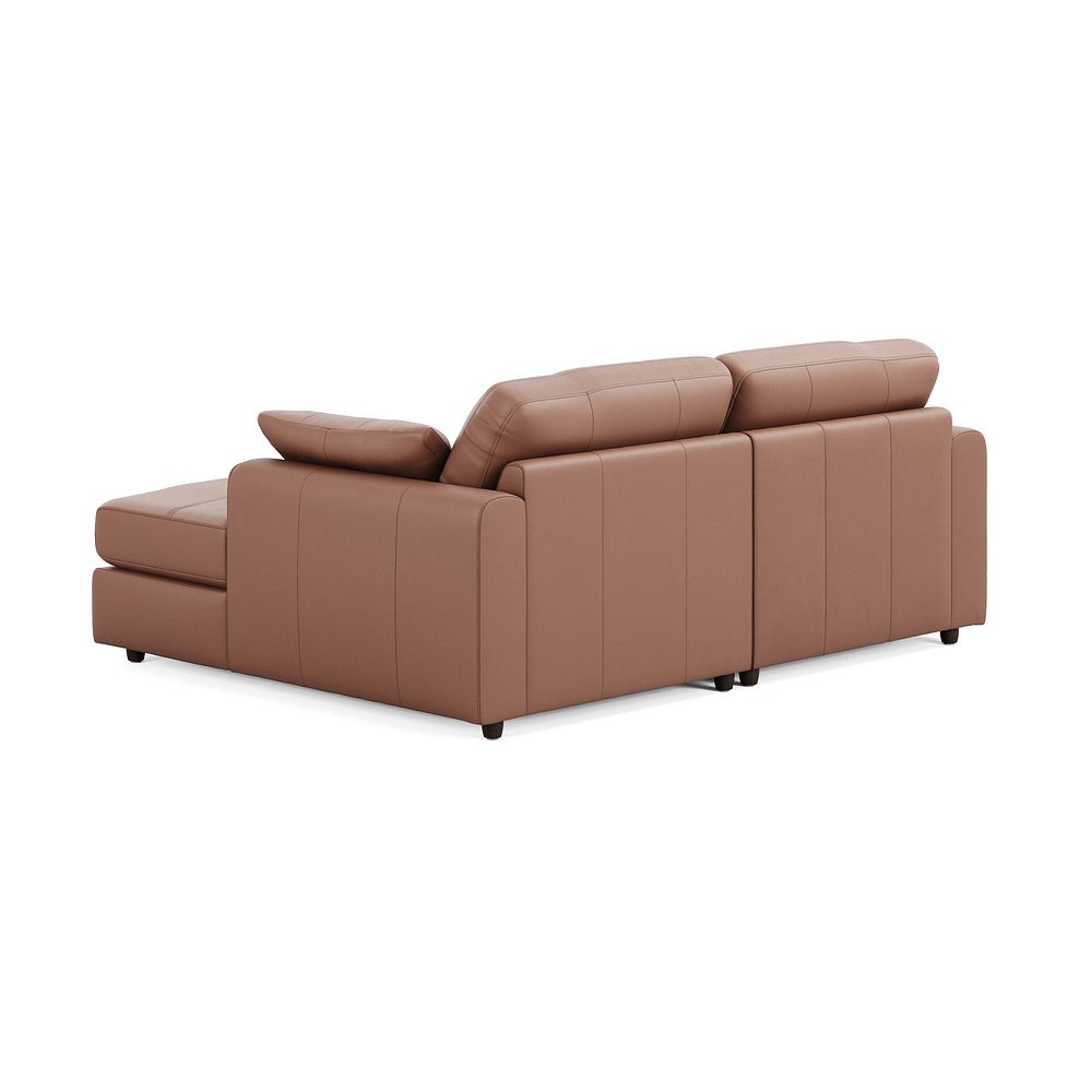 Marley Modular 2 Seater Right Hand Compact Chaise Sofa in Oslo Mocha Mouse Leather - Group 13 3