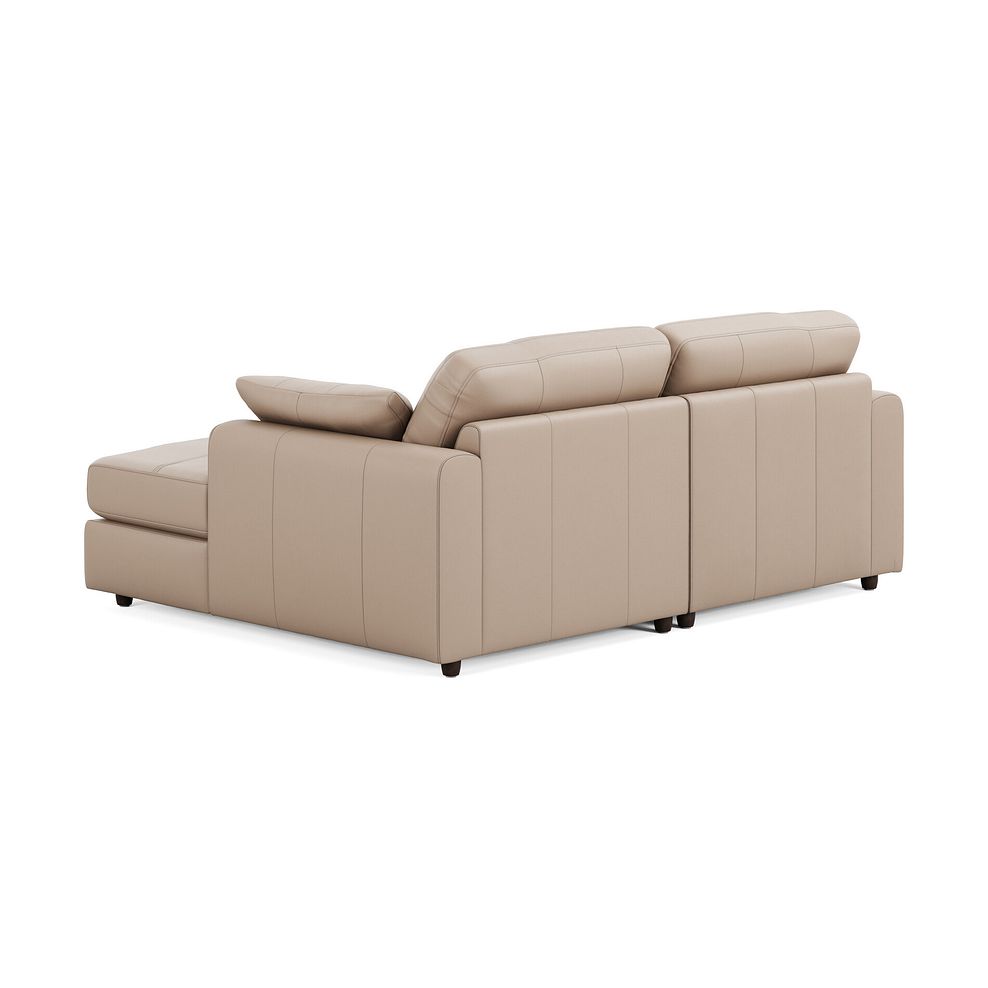 Marley Modular 2 Seater Right Hand Compact Chaise Sofa in Oslo Mushroom Leather - Group 13 2