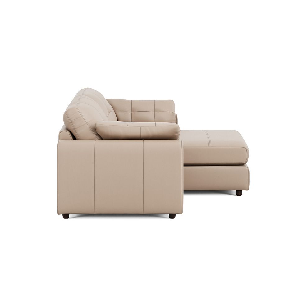 Marley Modular 2 Seater Right Hand Compact Chaise Sofa in Oslo Mushroom Leather - Group 13 4