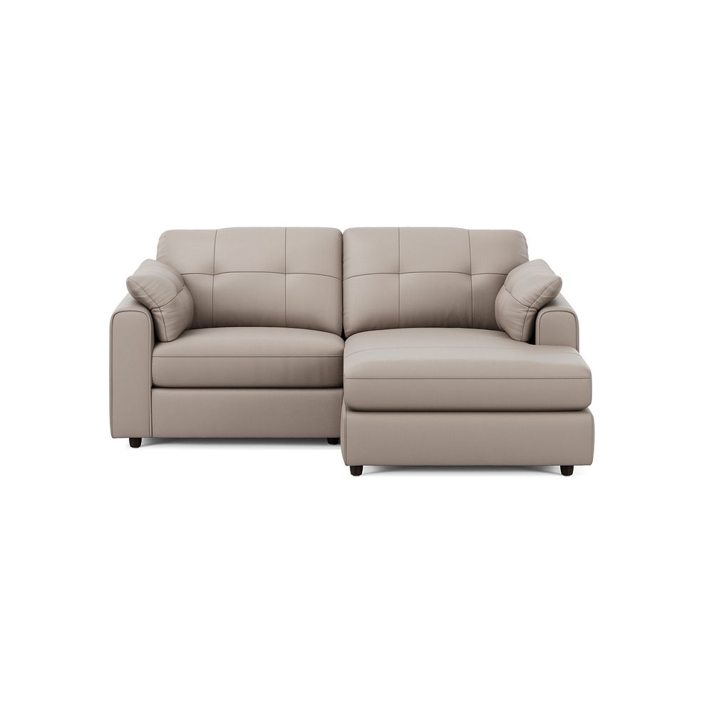 Marley Modular 2 Seater Right Hand Compact Chaise Sofa in Oslo Oyster Leather - Group 13 3