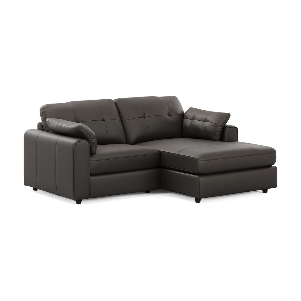 Marley Modular 2 Seater Right Hand Compact Chaise Sofa in Oslo Storm Leather - Group 13 1