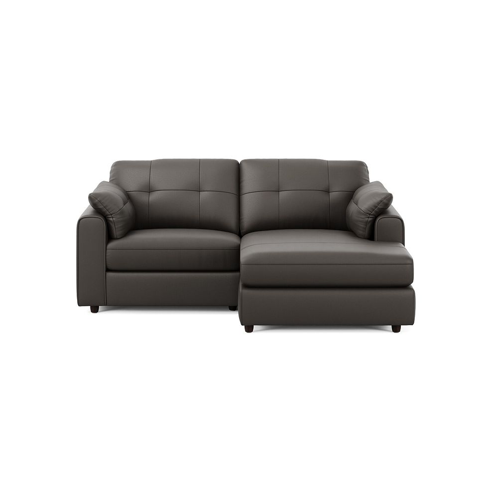 Marley Modular 2 Seater Right Hand Compact Chaise Sofa in Oslo Storm Leather - Group 13 3
