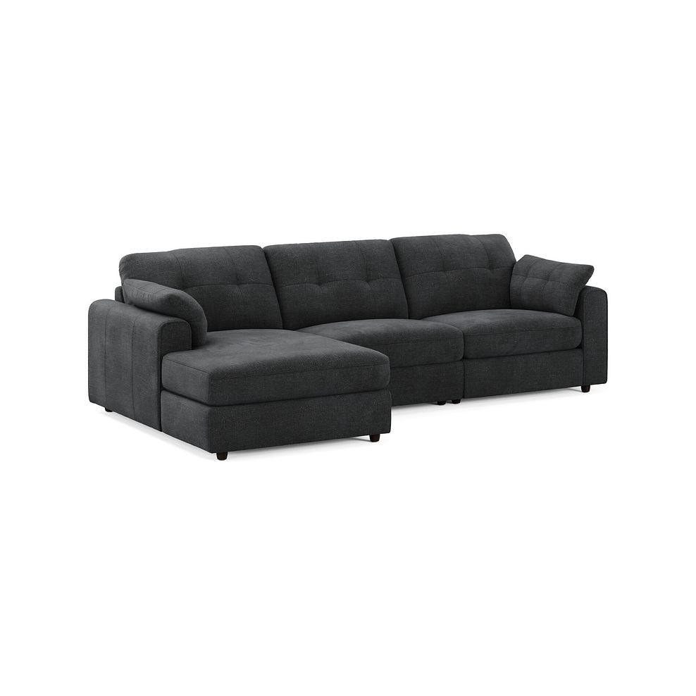 Marley Modular 3 Seater Left Hand Chaise Sofa in Lila Charcoal Fabric - Group 14 1