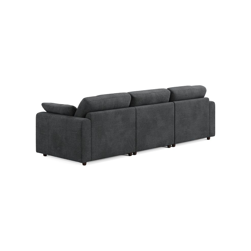 Marley Modular 3 Seater Left Hand Chaise Sofa in Lila Charcoal Fabric - Group 14 2