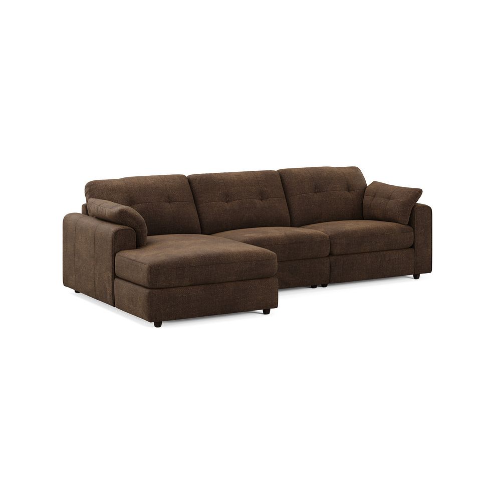 Marley Modular 3 Seater Left Hand Chaise Sofa in Lila Chocolate Fabric - Group 14 1
