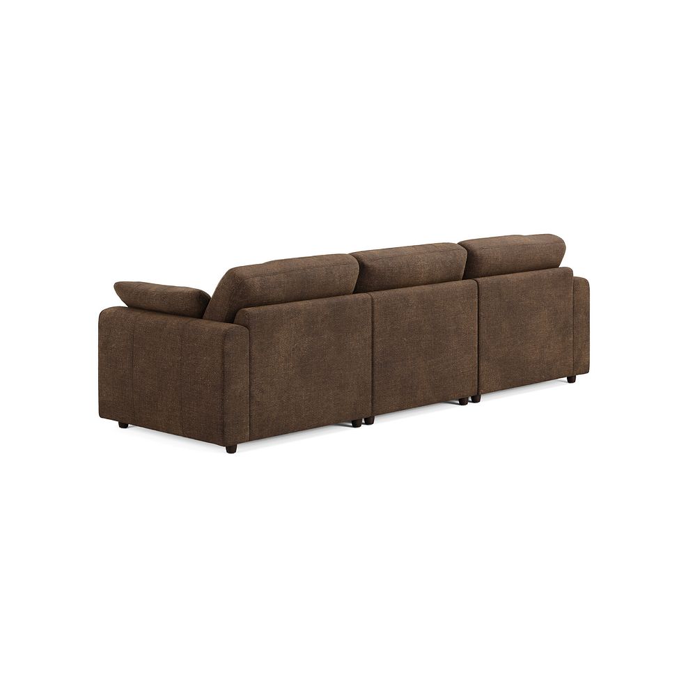 Marley Modular 3 Seater Left Hand Chaise Sofa in Lila Chocolate Fabric - Group 14 2