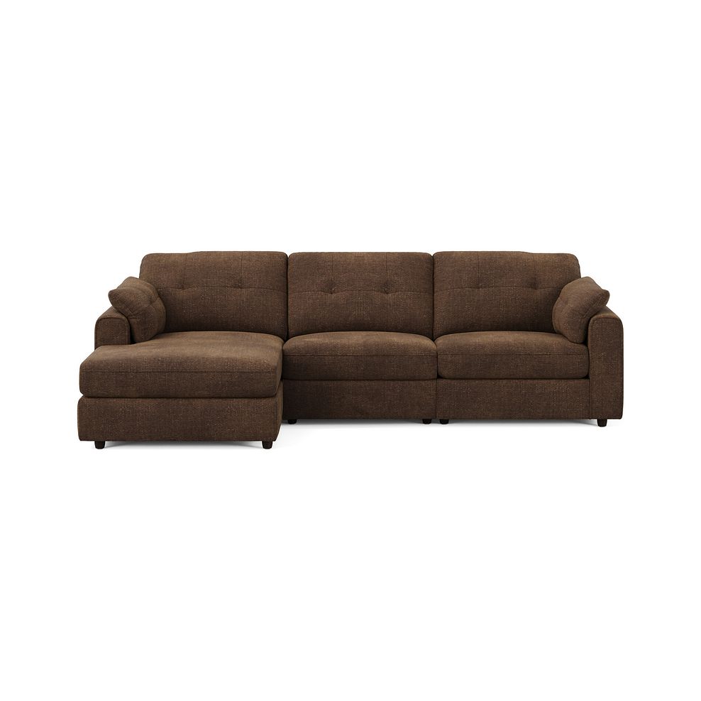 Marley Modular 3 Seater Left Hand Chaise Sofa in Lila Chocolate Fabric - Group 14 3