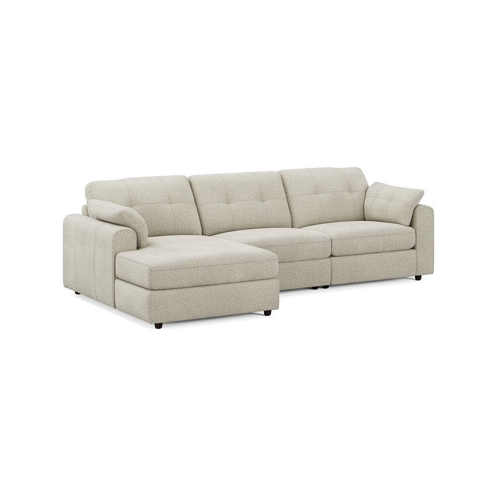 Marley Modular 3 Seater Left Hand Chaise Sofa in Lila Ivory Fabric - Group 14 1