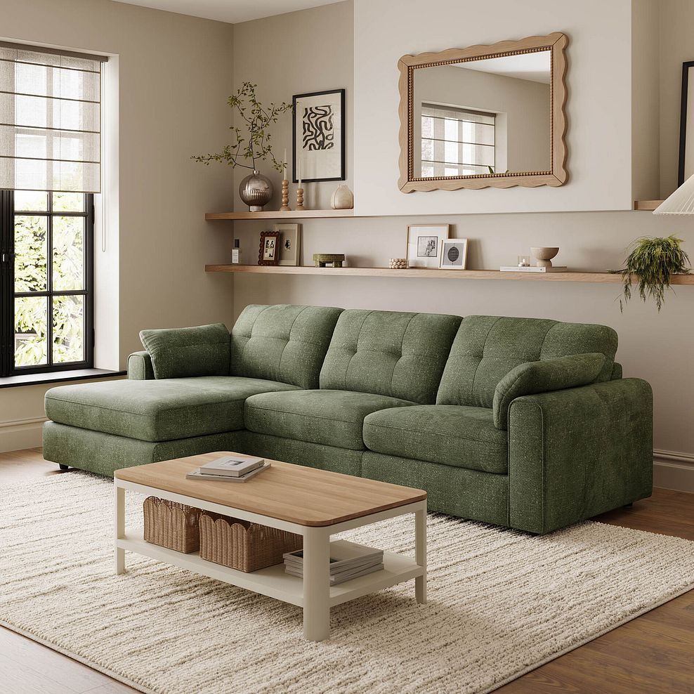 Marley Modular 3 Seater Left Hand Chaise Sofa in Lila Pine Fabric - Group 14 1