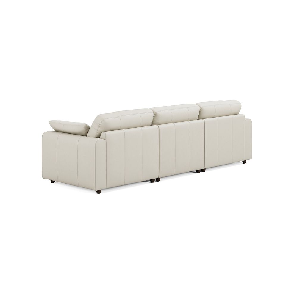 Marley Modular 3 Seater Left Hand Chaise Sofa in Oslo Bone China Leather - Group 14 2