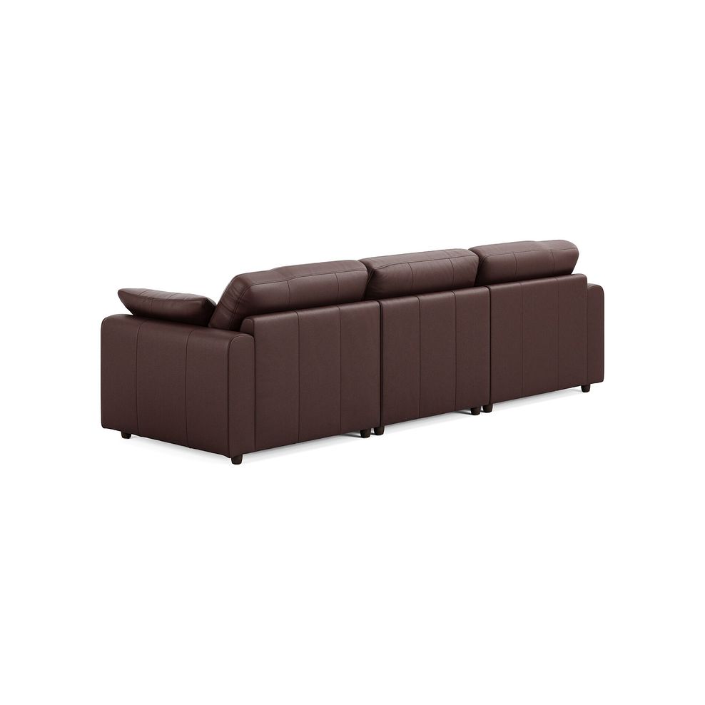 Marley Modular 3 Seater Left Hand Chaise Sofa in Oslo Chestnut Leather - Group 14 2