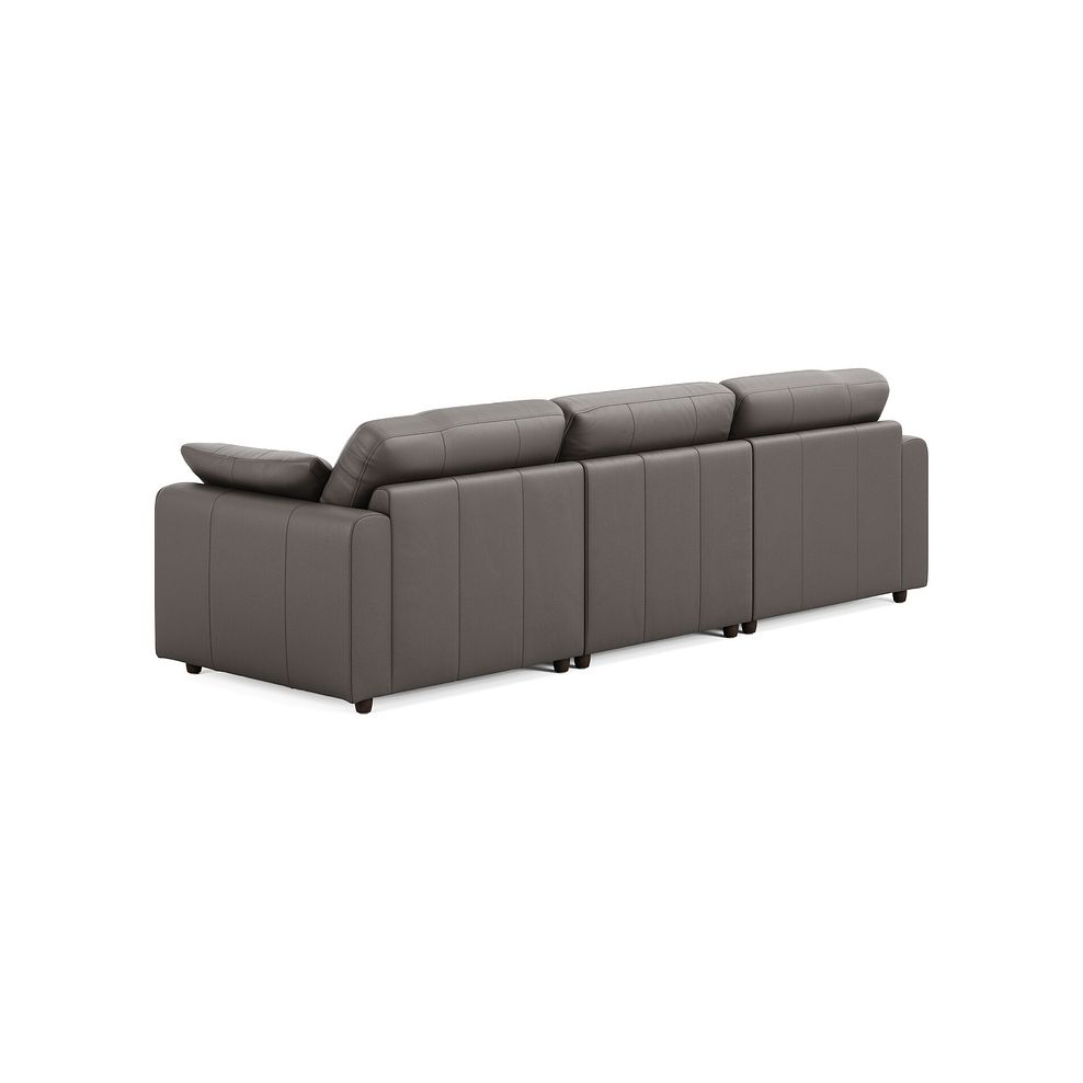 Marley Modular 3 Seater Left Hand Chaise Sofa in Oslo Elephant Grey Leather - Group 14 2
