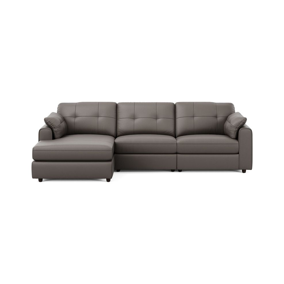 Marley Modular 3 Seater Left Hand Chaise Sofa in Oslo Elephant Grey Leather - Group 14 3