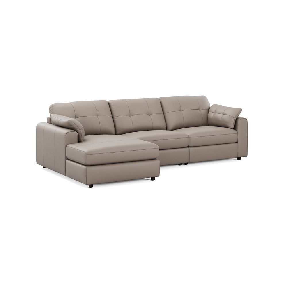 Marley Modular 3 Seater Left Hand Chaise Sofa in Oslo Oyster Leather - Group 14 1
