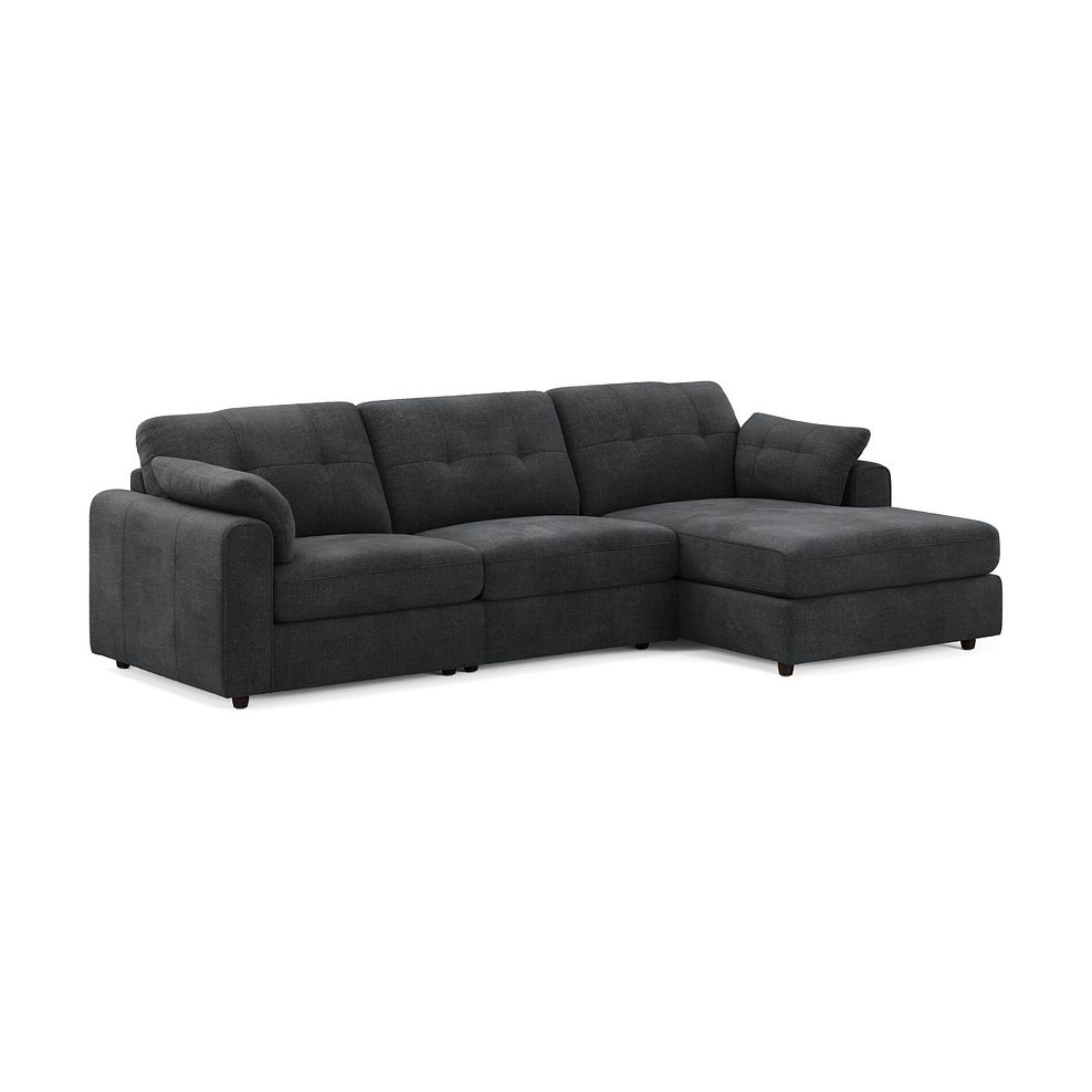 Marley Modular 3 Seater Right Hand Chaise Sofa in Lila Charcoal Fabric - Group 15 1