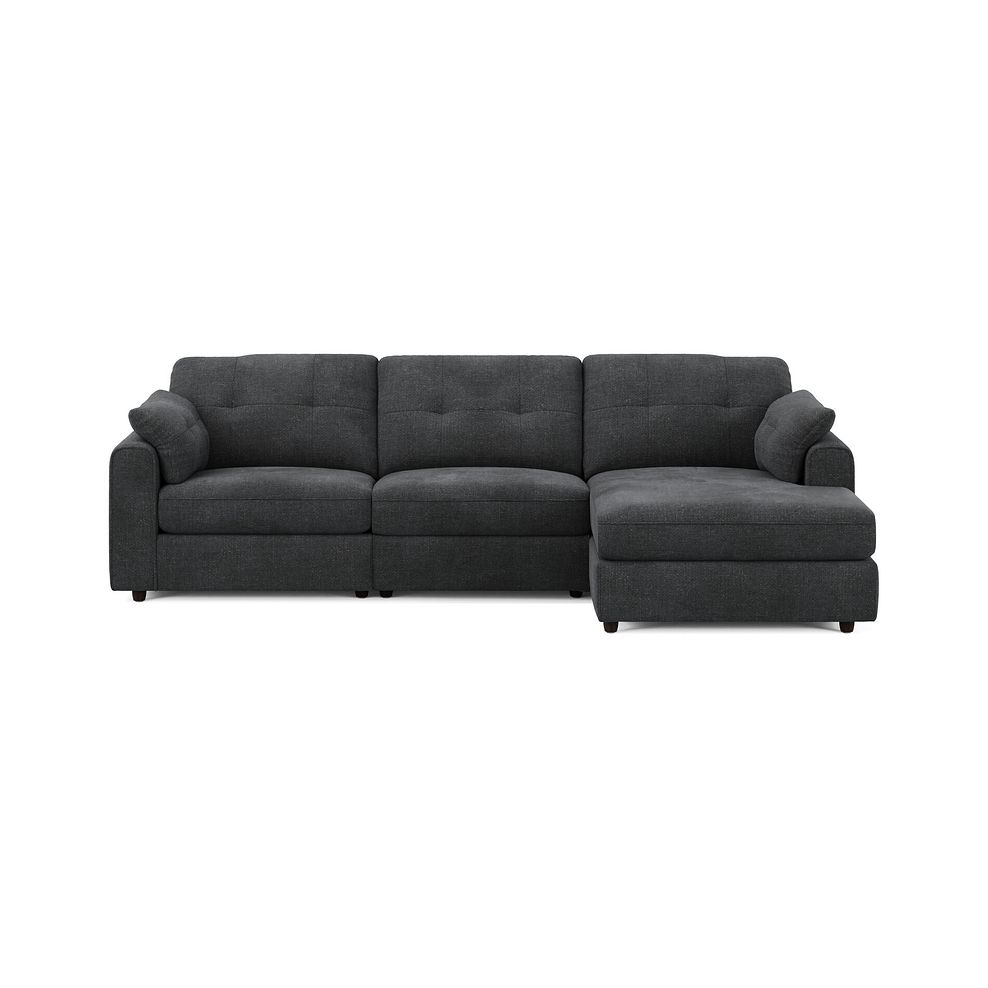 Marley Modular 3 Seater Right Hand Chaise Sofa in Lila Charcoal Fabric - Group 15 3