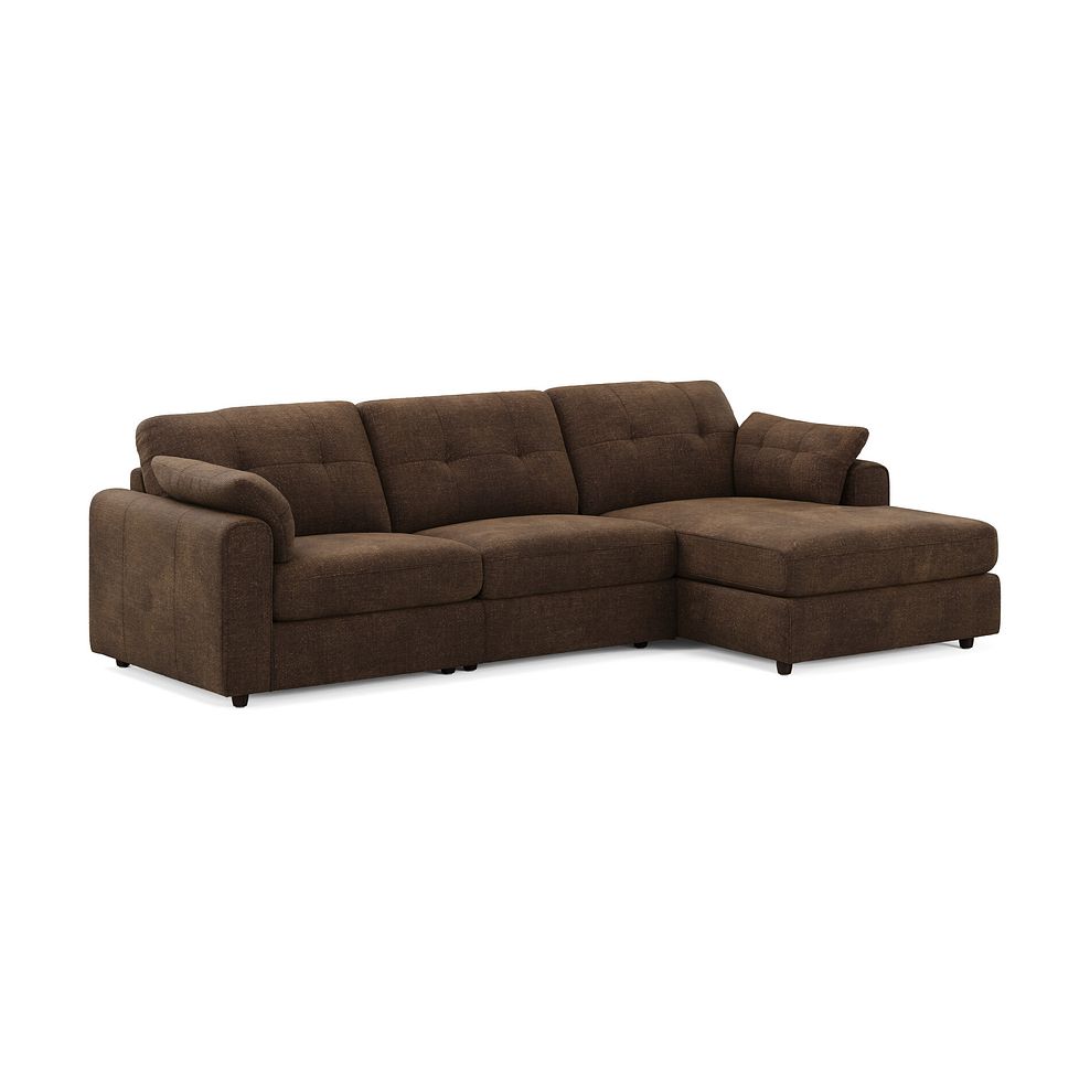 Marley Modular 3 Seater Right Hand Chaise Sofa in Lila Chocolate Fabric - Group 15 1