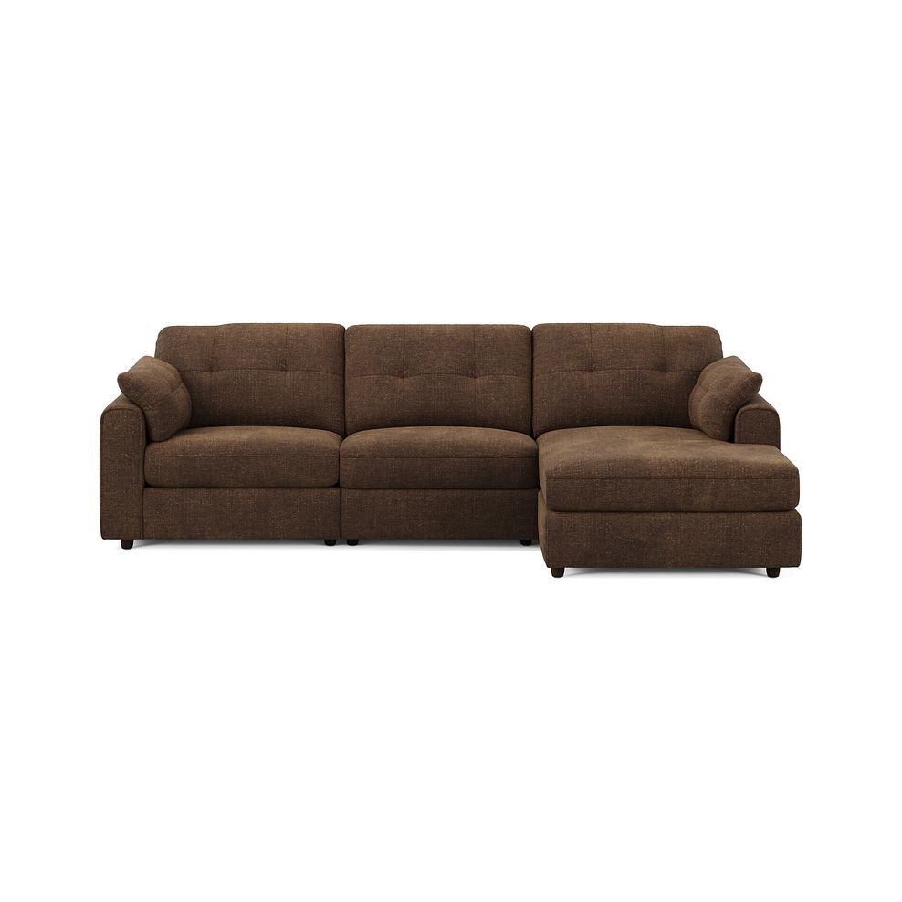 Marley Modular 3 Seater Right Hand Chaise Sofa in Lila Chocolate Fabric - Group 15 3