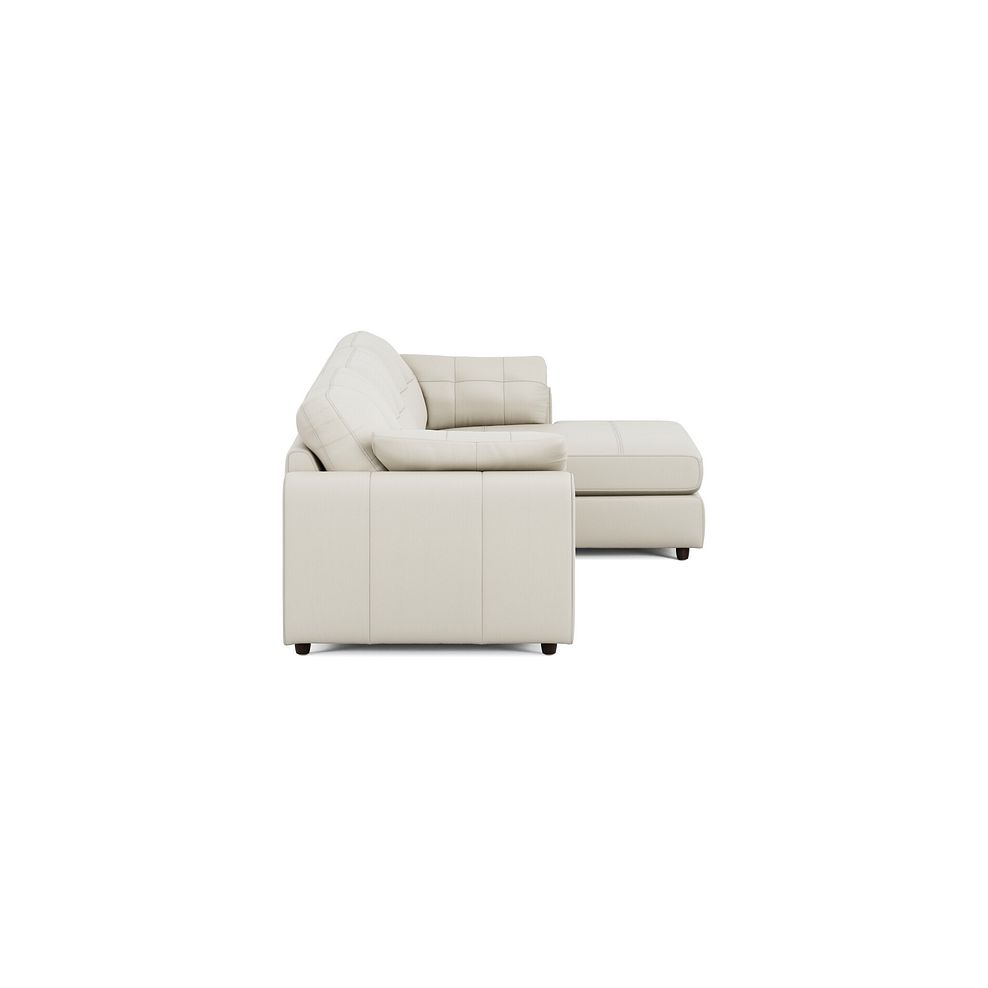 Marley Modular 3 Seater Right Hand Chaise Sofa in Oslo Bone China Leather - Group 15 4