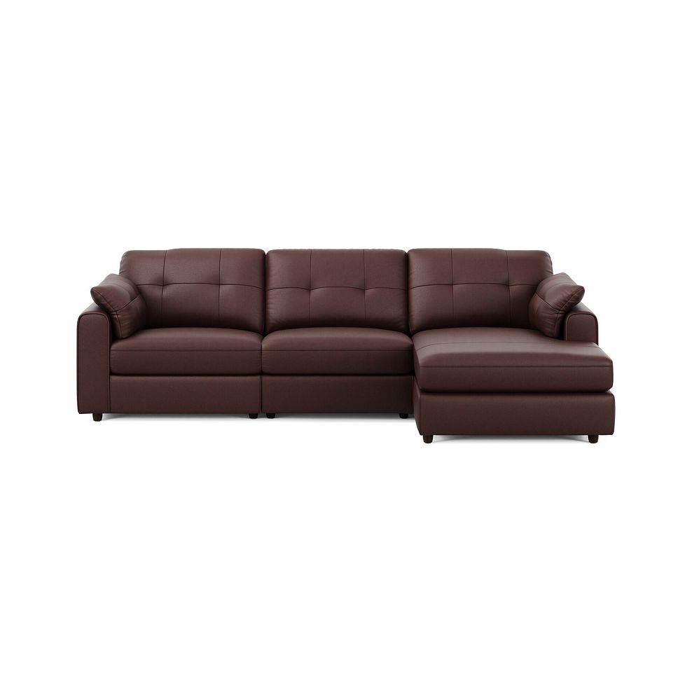 Marley Modular 3 Seater Right Hand Chaise Sofa in Oslo Chestnut Leather - Group 15 3