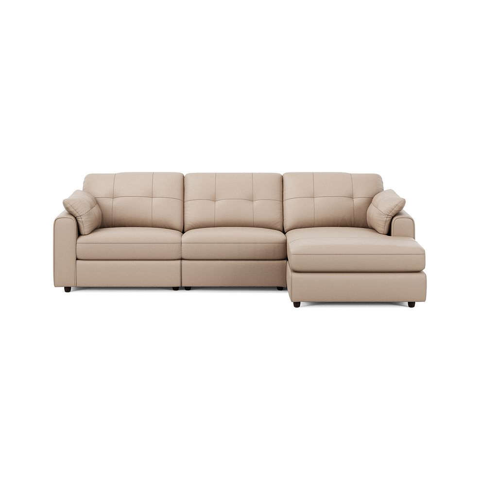 Marley Modular 3 Seater Right Hand Chaise Sofa in Oslo Mushroom Leather - Group 15 3