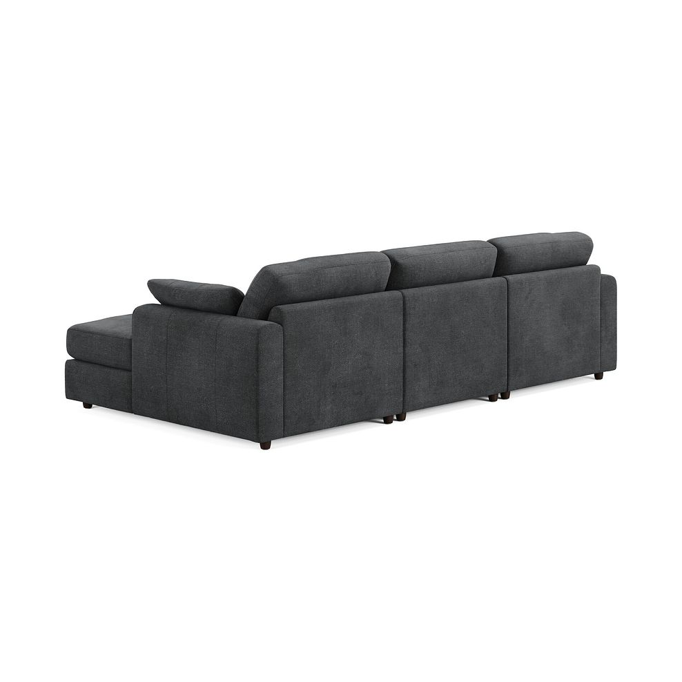 Marley Modular 3 Seater U-Shape Chaise Sofa in  Lila Charcoal Fabric- Group 16 2