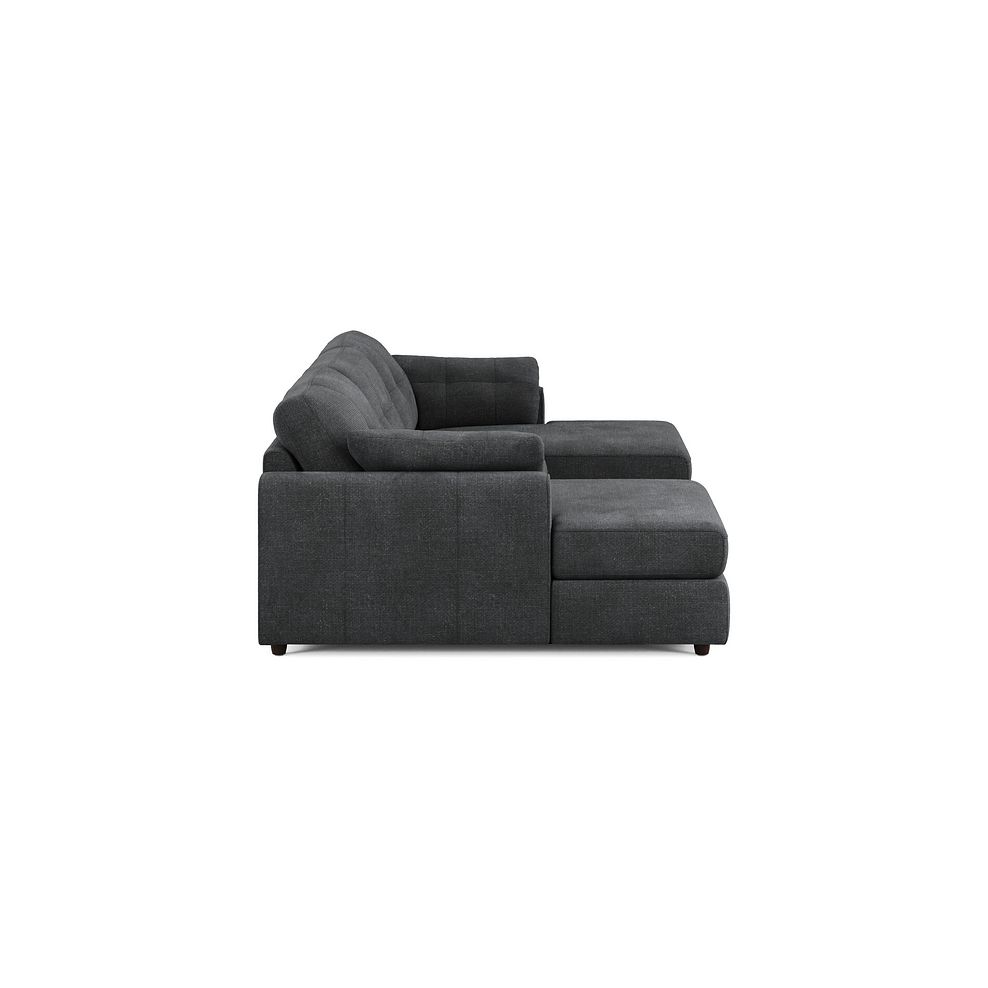 Marley Modular 3 Seater U-Shape Chaise Sofa in  Lila Charcoal Fabric- Group 16 4