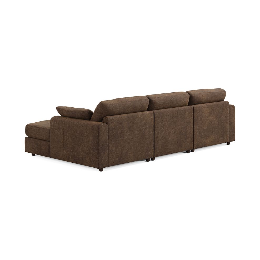 Marley Modular 3 Seater U-Shape Chaise Sofa in Lila Chocolate Fabric - Group 16 2