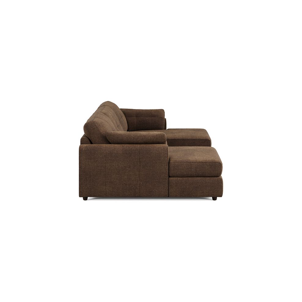 Marley Modular 3 Seater U-Shape Chaise Sofa in Lila Chocolate Fabric - Group 16 4